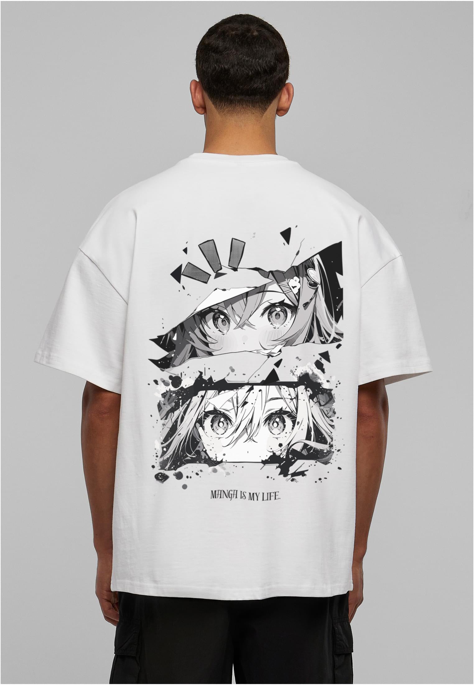 "manga" boxy tee | white