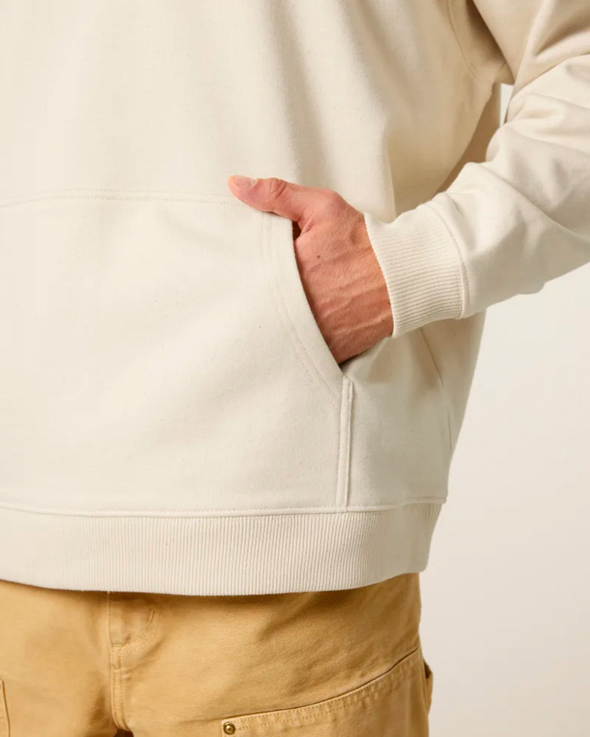 crazy writing | oversized heavy hoodie | beige