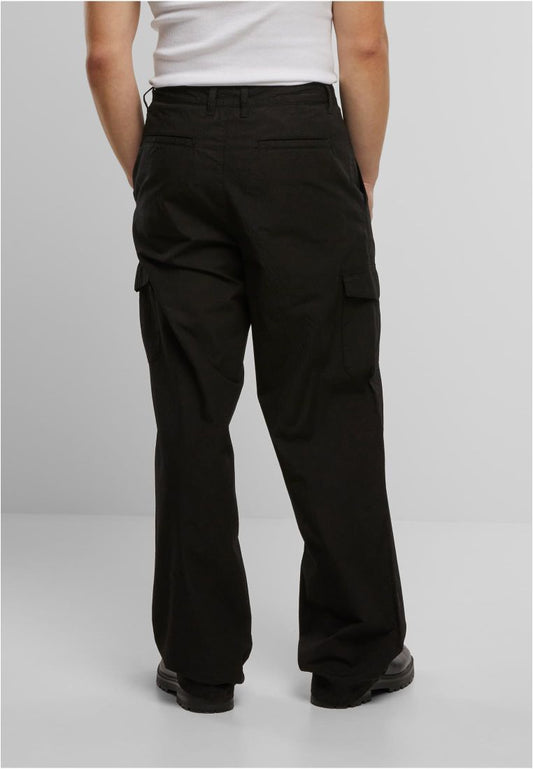 "Wide Pleated" // Cargo Pants - Black