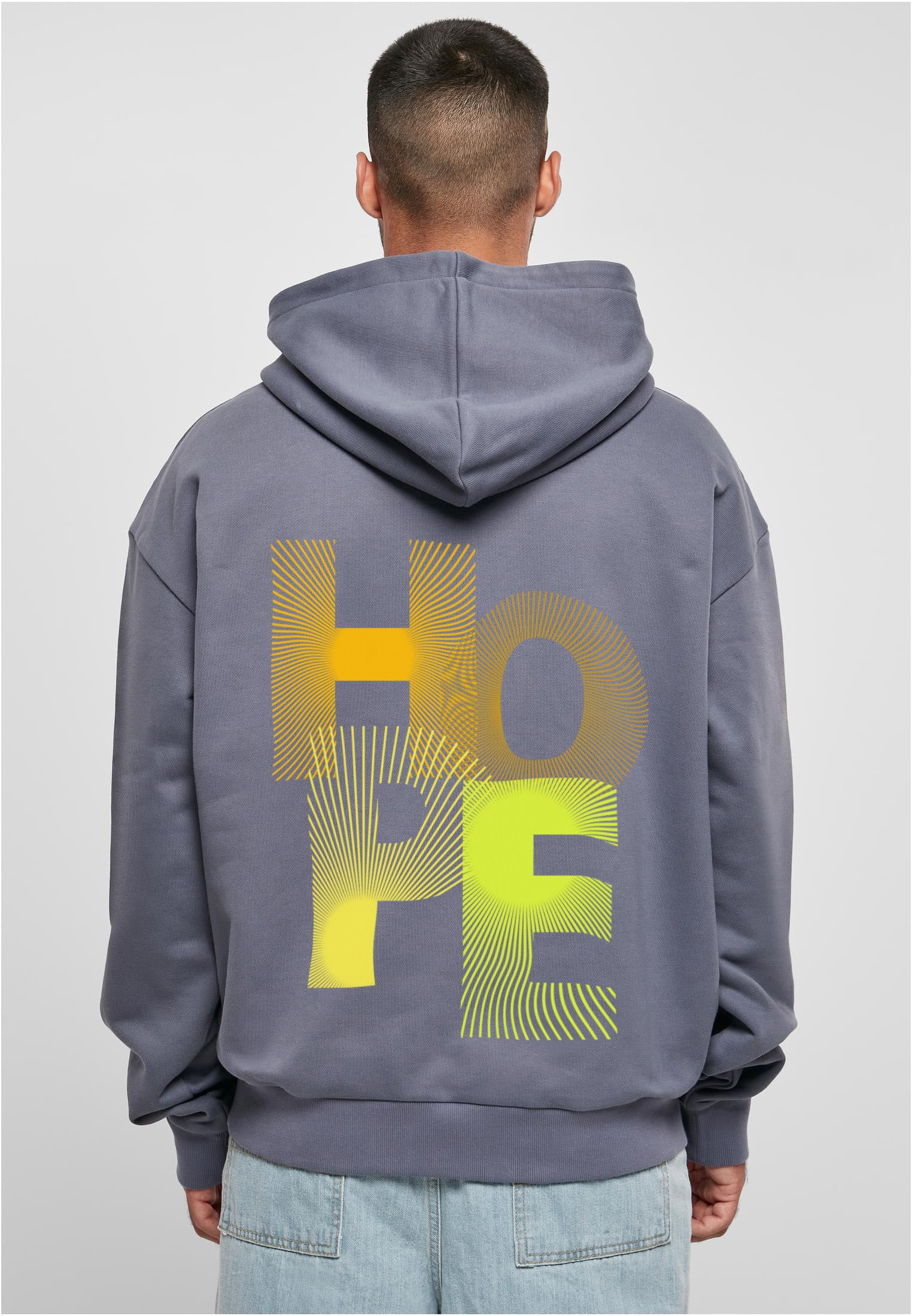 heavy box hoodie | "Hope" | vintage blue