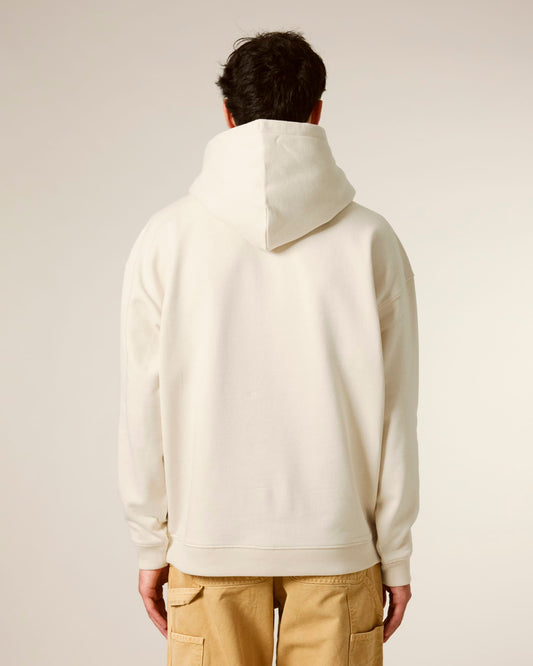 crazy writing |  oversized heavy hoodie | beige
