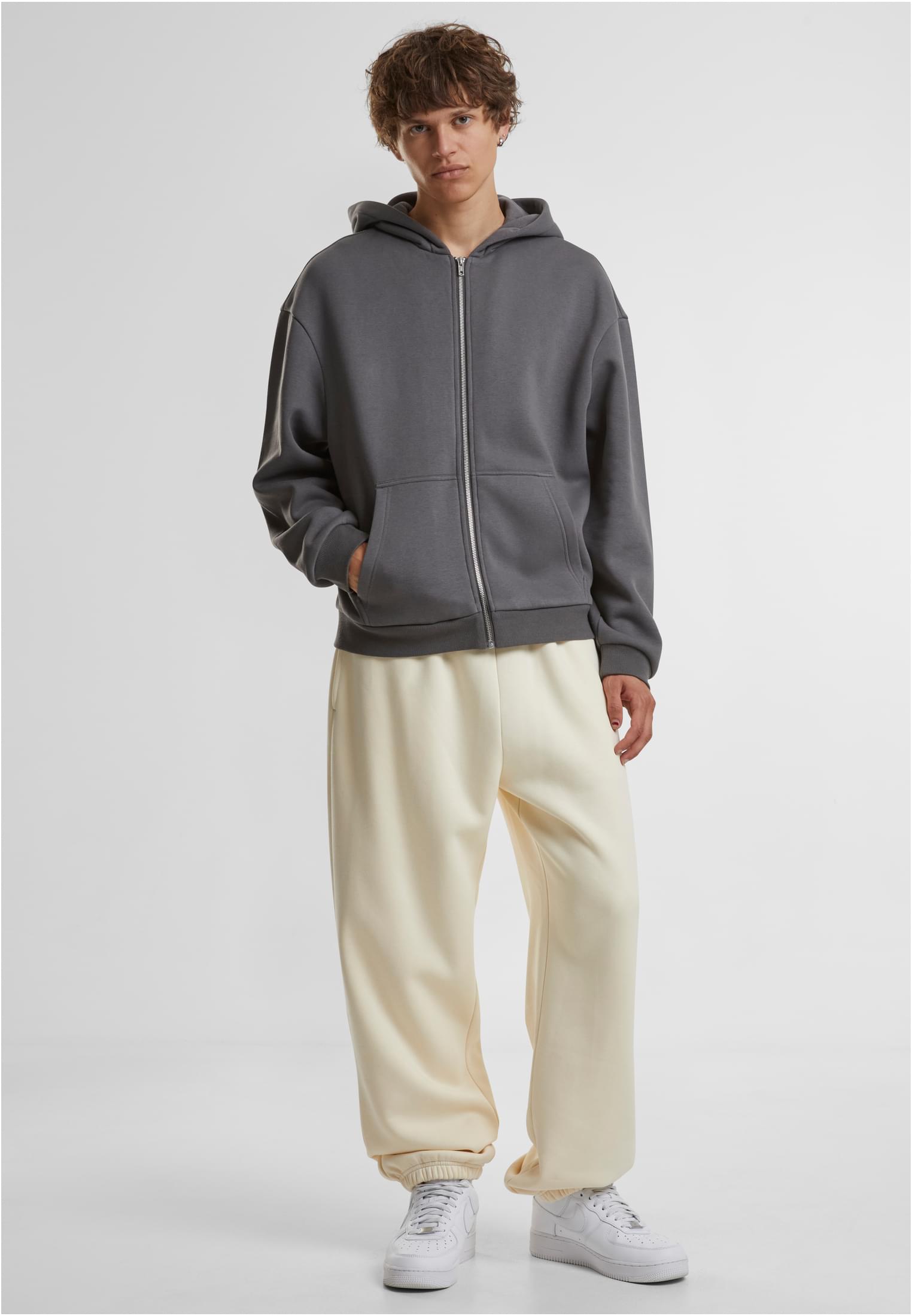 fluffy zip hoodie | "Comfort Zone" | dark grey