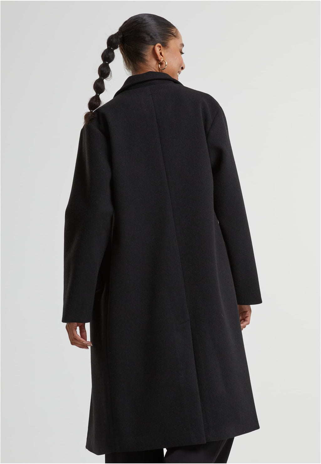 basic long coat black
