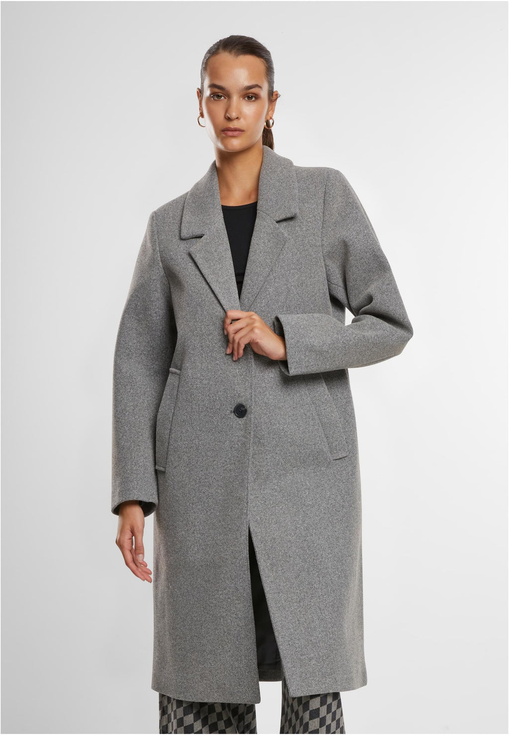 basic long coat grey