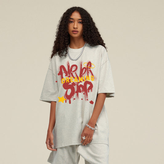 never stop dreaming | oversized crew neck tee
