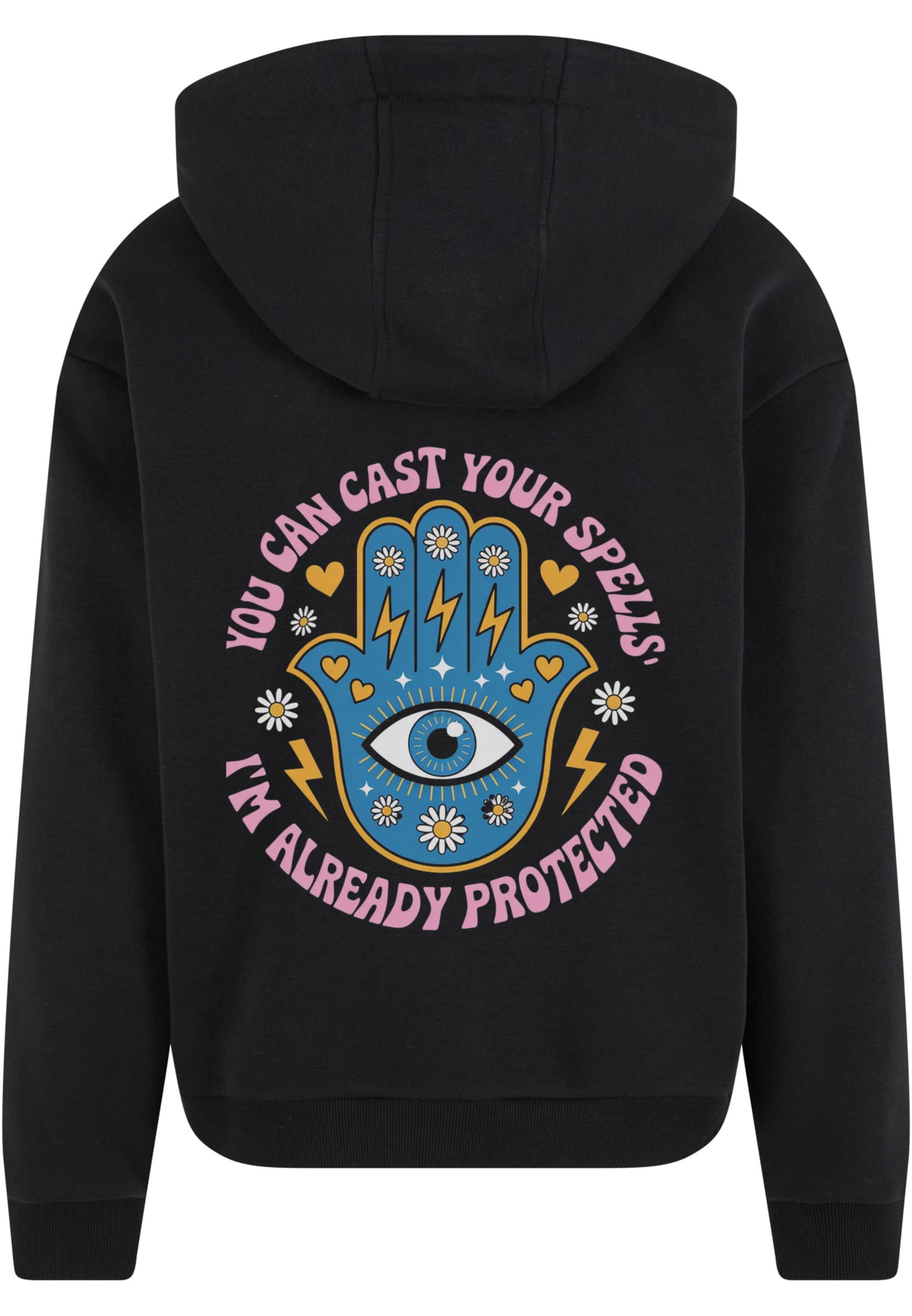 Magic Eye Fluffy Hoodie - black