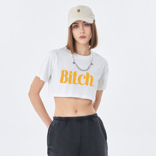 bitch | cropped top | off white