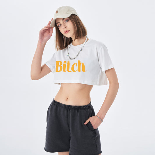 bitch | cropped top | off white