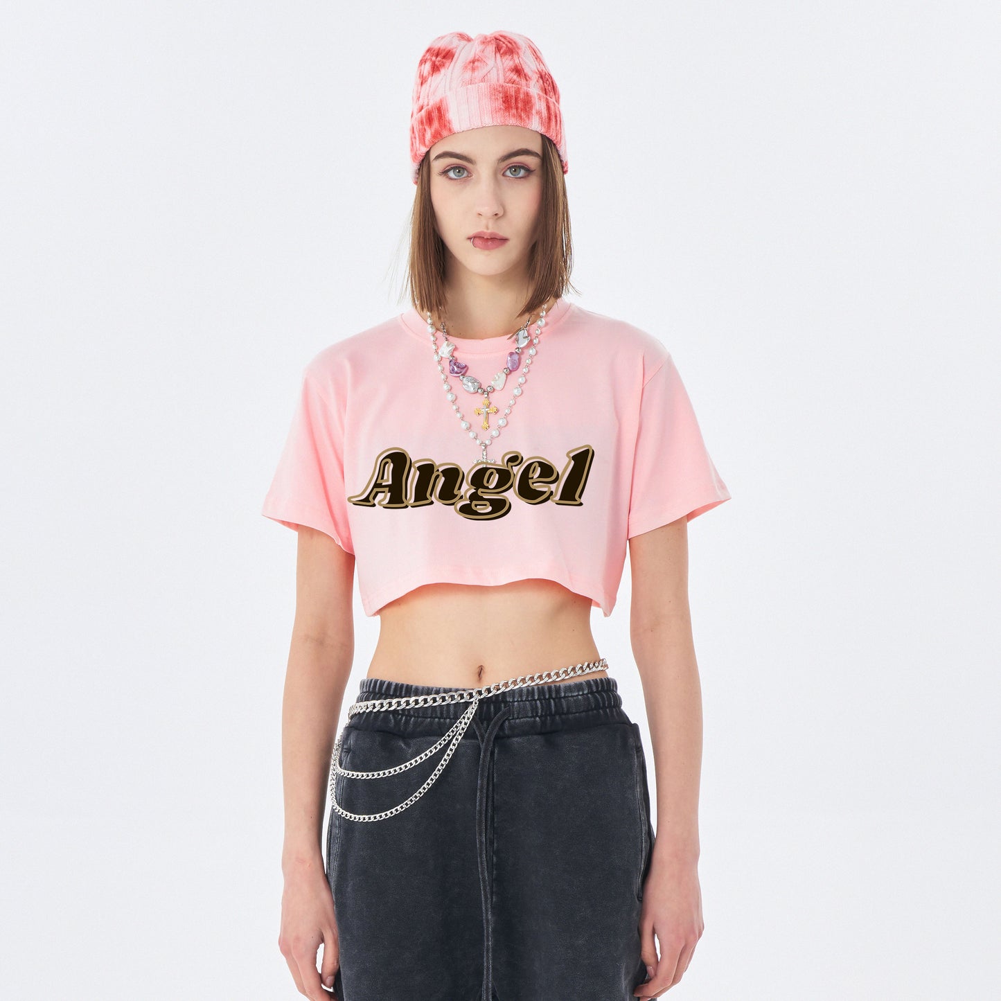 angel | cropped top | pink
