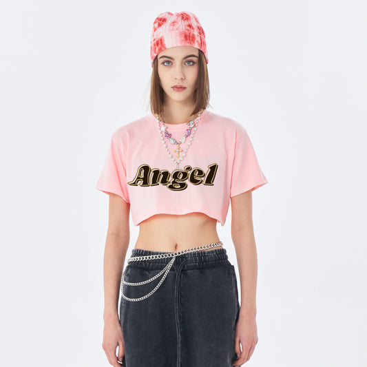 angel | cropped top | pink