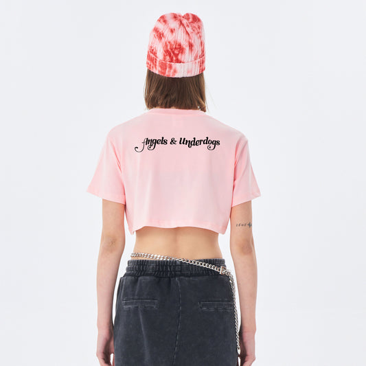 angel | cropped top | pink