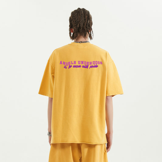usa sport | faded raw shirt | vintage yellow