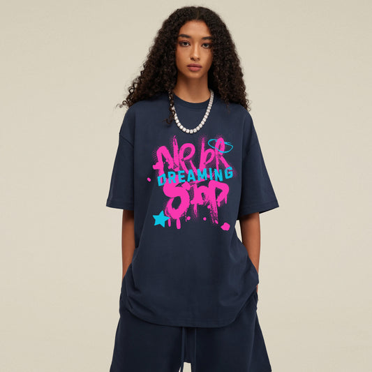 never stop dreaming | oversized crew neck tee