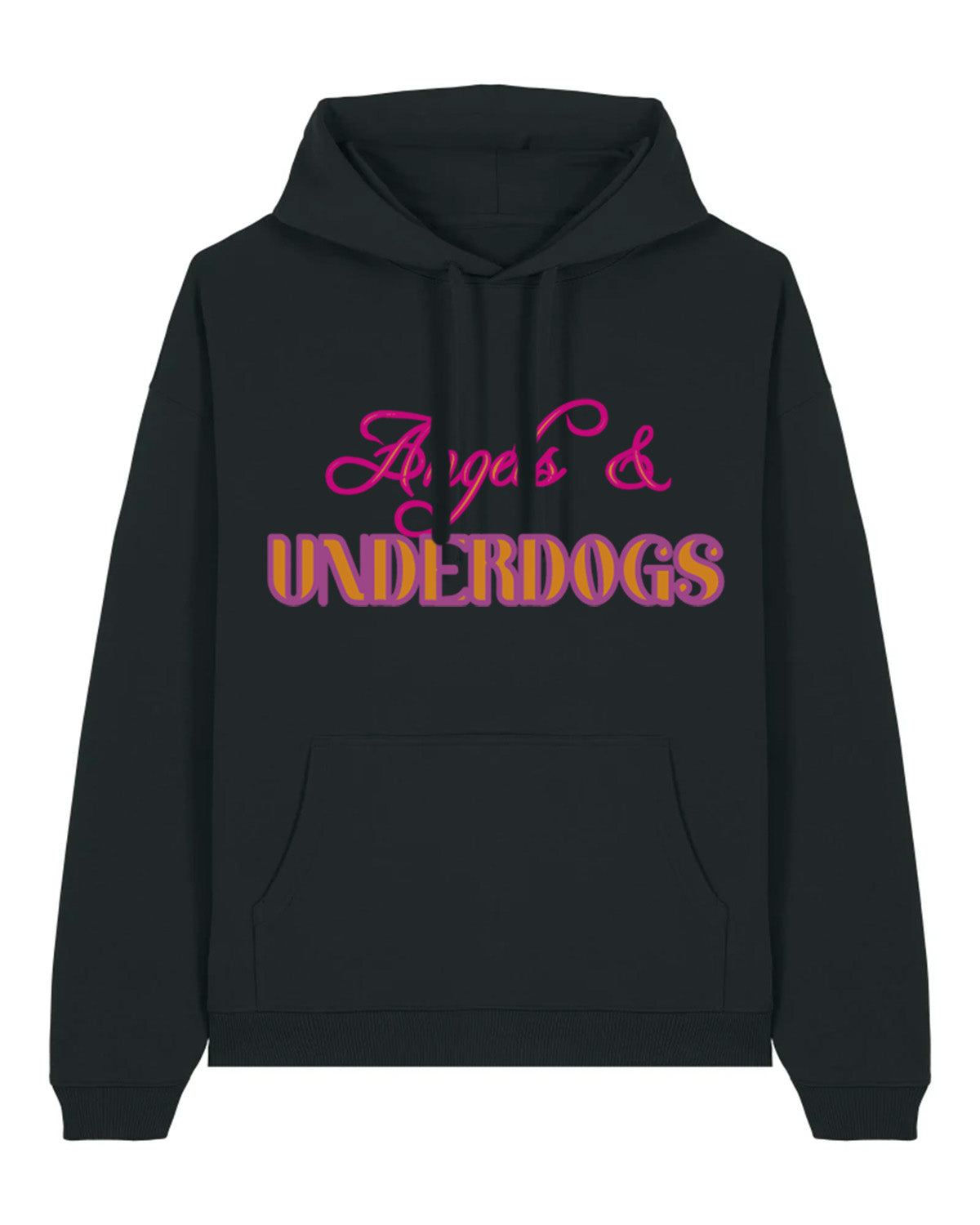 crazy writing |  oversized heavy hoodie | black