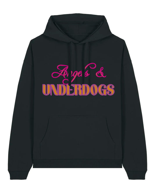 crazy writing |  oversized heavy hoodie | black