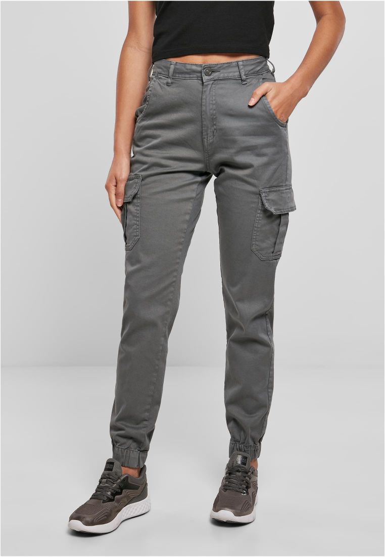 high waist cargo pants | dark shadow