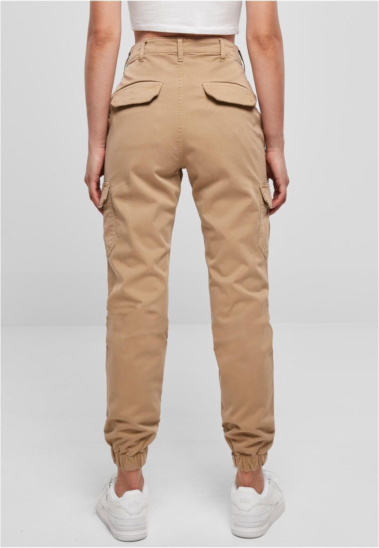 high waist cargo pants | beige