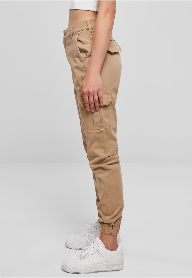 high waist cargo pants | beige