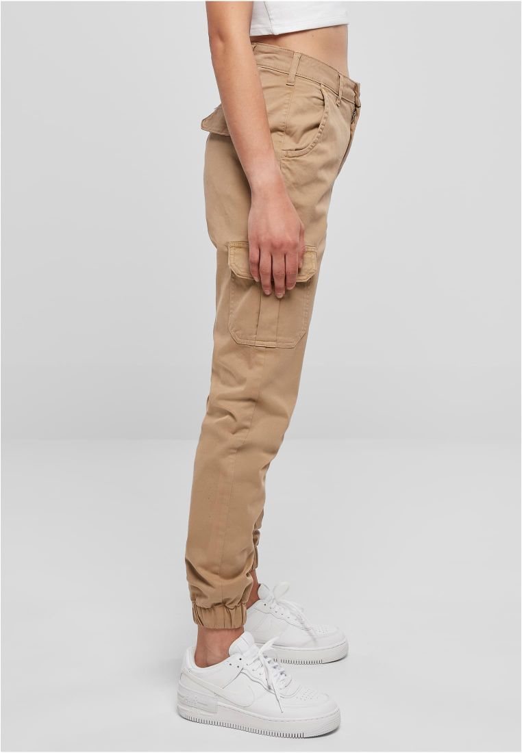 high waist cargo pants | beige