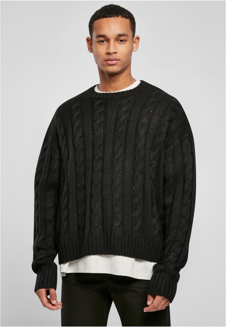 boxy sweater | black