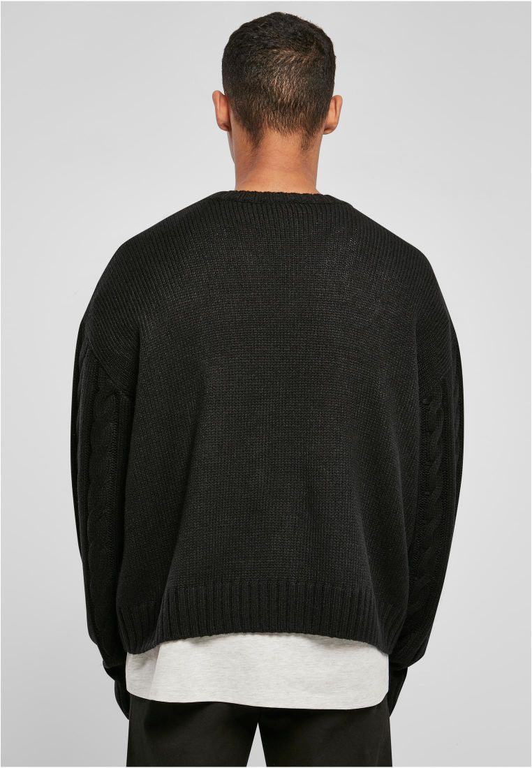 boxy sweater | black
