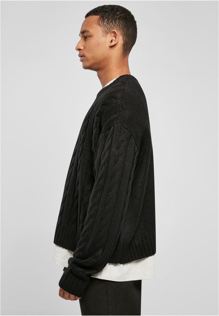 boxy sweater | black