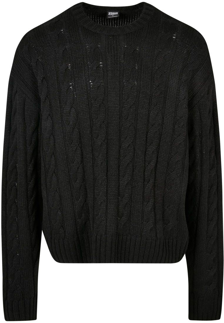 boxy sweater | black