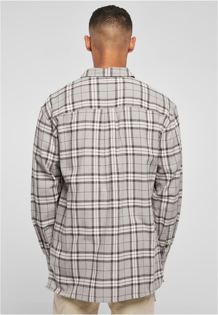 long oversized shirt | grey check