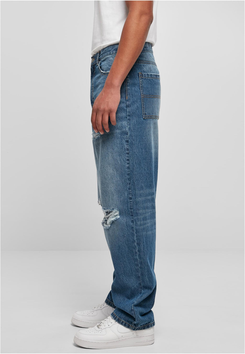 distressed 90‘s jeans | mid deep blue