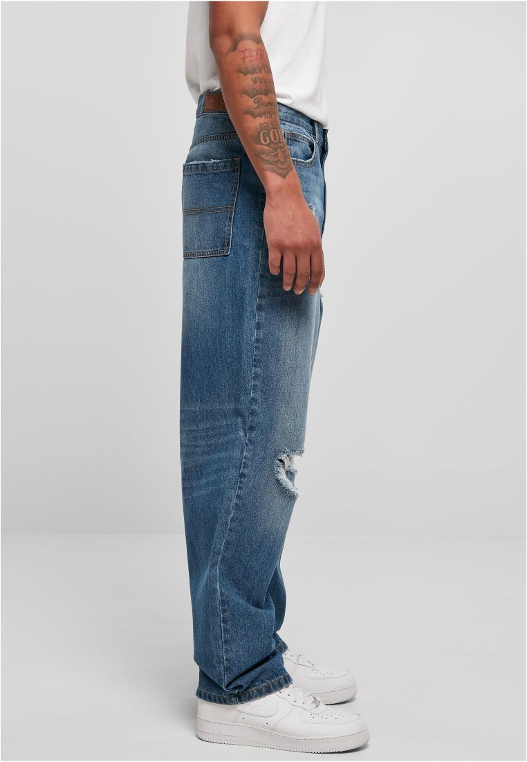 distressed 90‘s jeans | mid deep blue