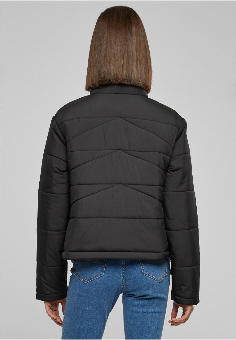 ladies arrow puffer jacket | black