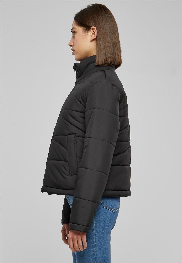 ladies arrow puffer jacket | black
