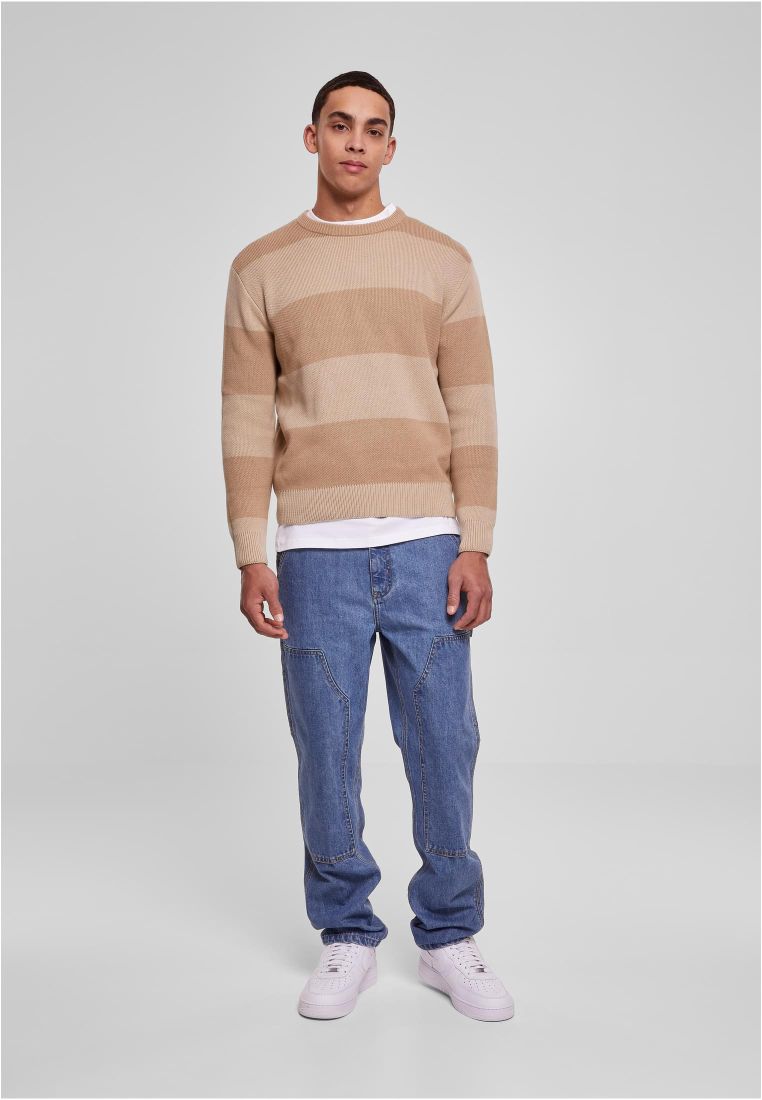 heavy oversized striped sweatshirt | sandy stripes