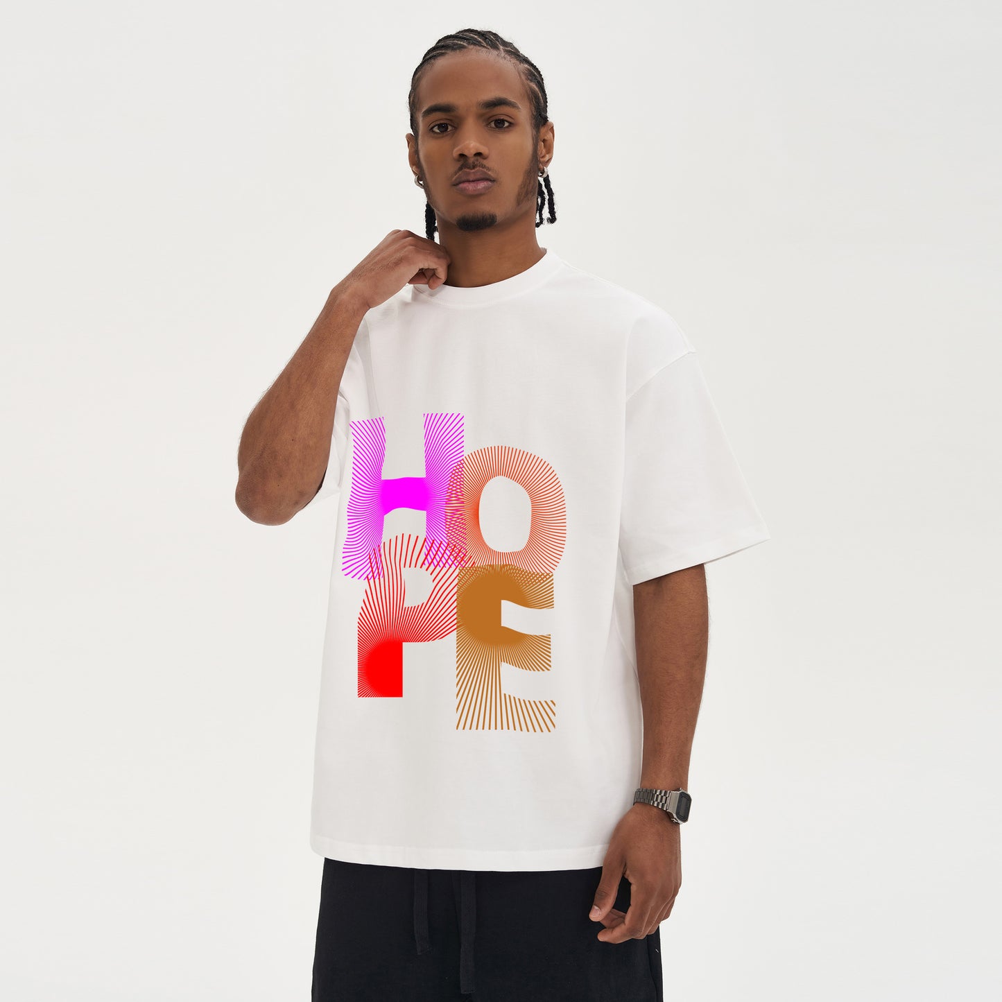 hope | boxy shirt | white