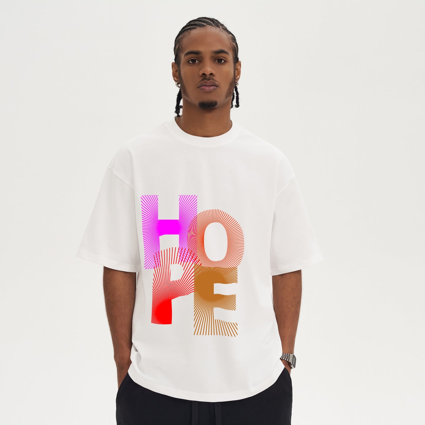 hope | boxy shirt | white