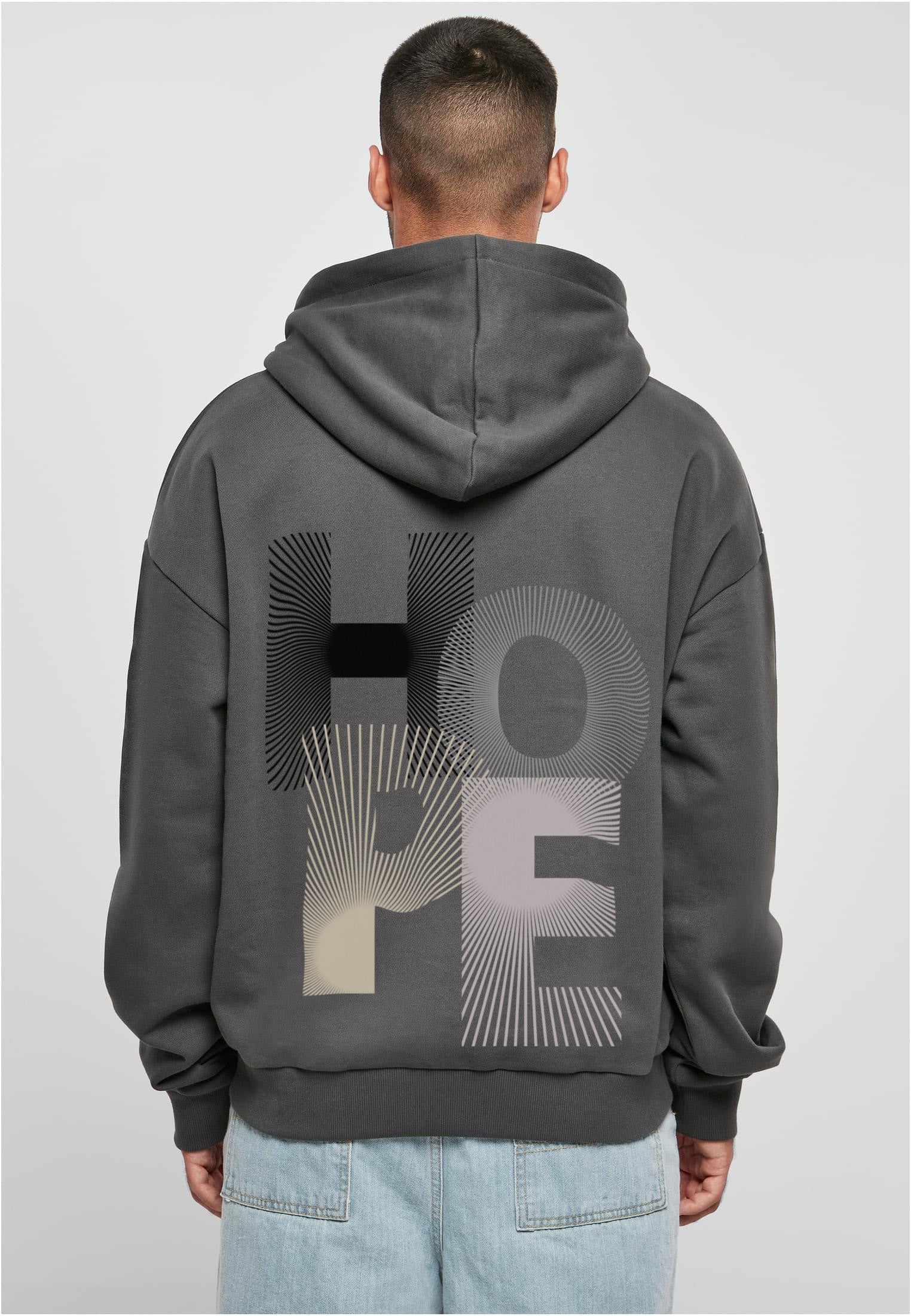 heavy box hoodie | "Hope" | dark grey