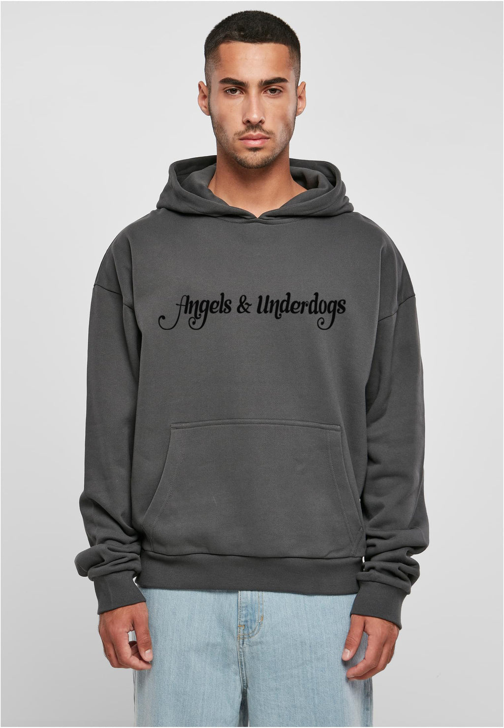 heavy box hoodie | "Hope" | dark grey