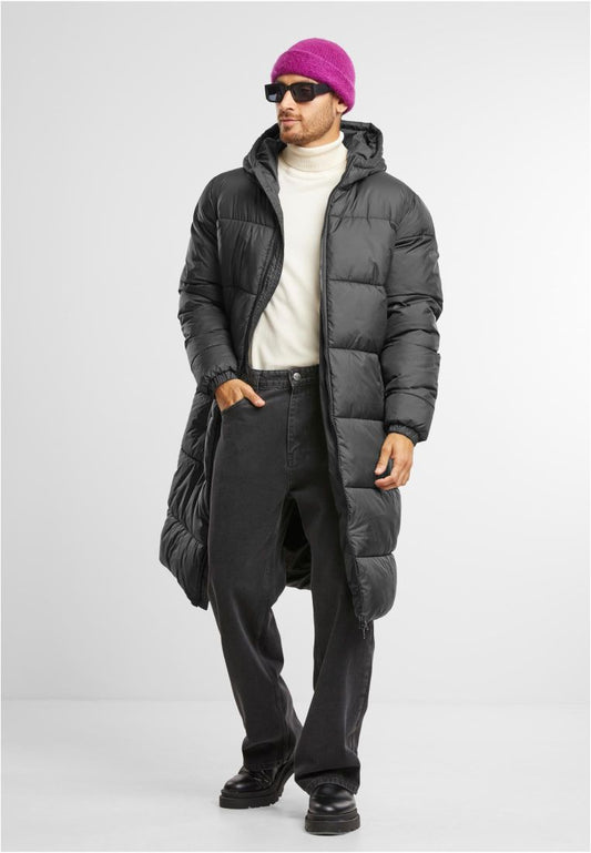 Long Puffer Coat - Slate Grey