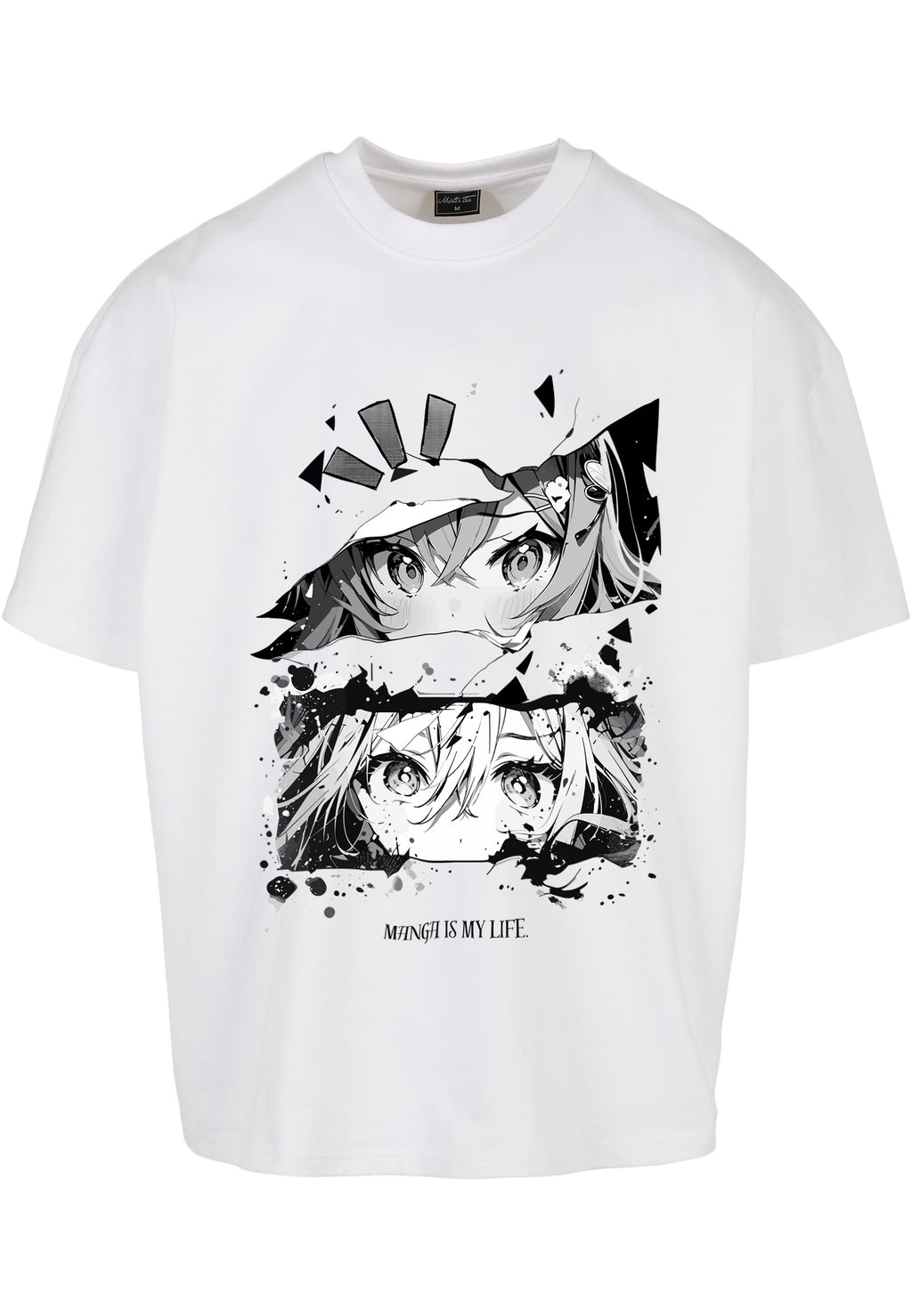 "manga" boxy tee | white