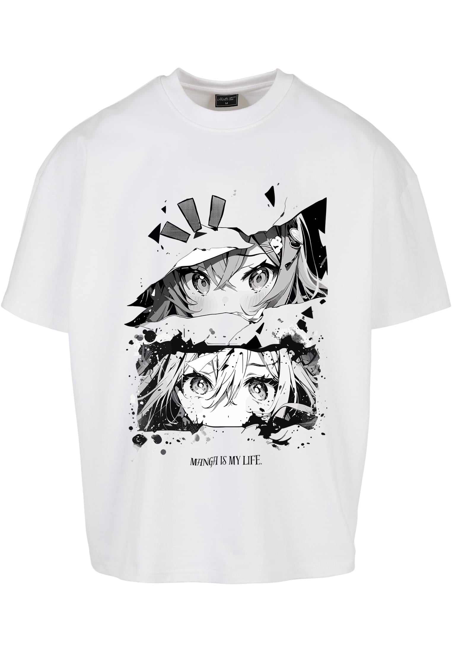 "manga" boxy tee | white
