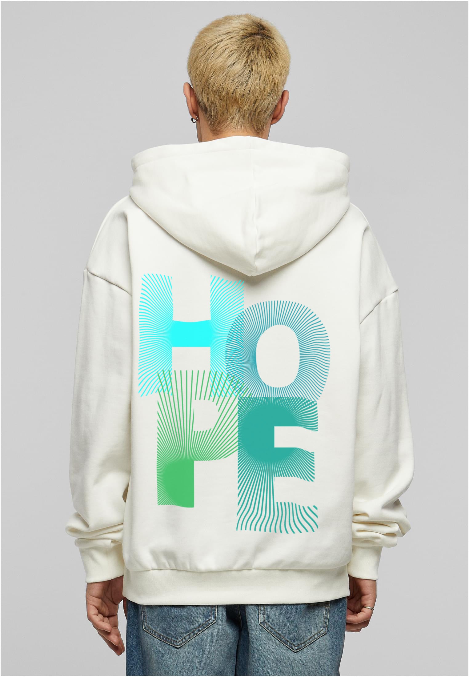 heavy box hoodie | "Hope"| off white