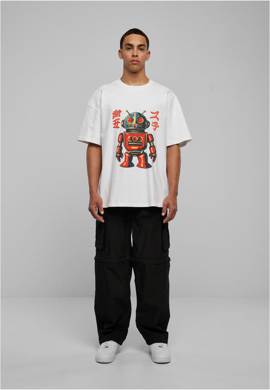 "Red Robot" // Boxy 'Graphic Tee - Off White