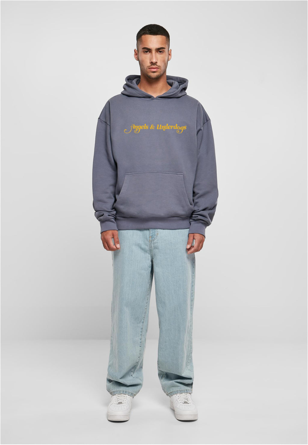 heavy box hoodie | "Hope" | vintage blue